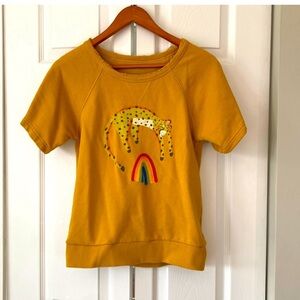 Anthropology short sleeve tiger 🐅 sweatshirt xs